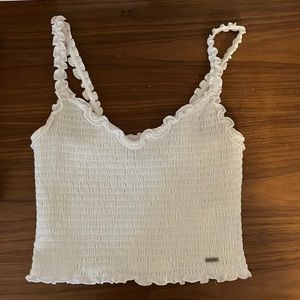 hollister white tank top